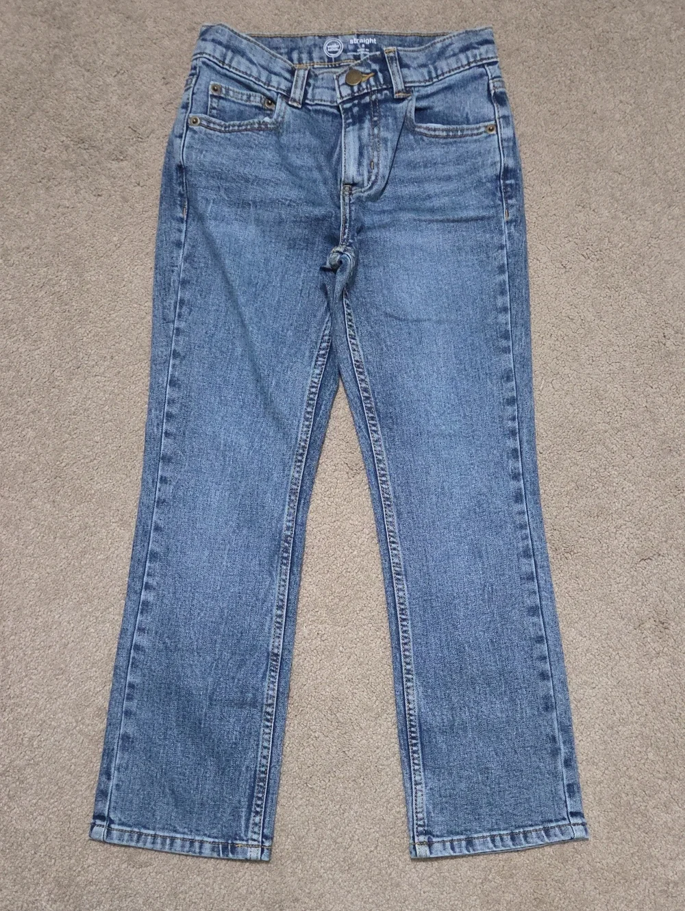 Kids Blue Wash Straight Leg Jeans